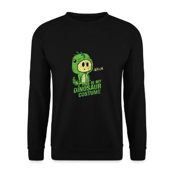 This is my dinosaur costume gift carnival - Unisex Sweatshirt - black - Front - Alina (178cm) & Michal (187cm)