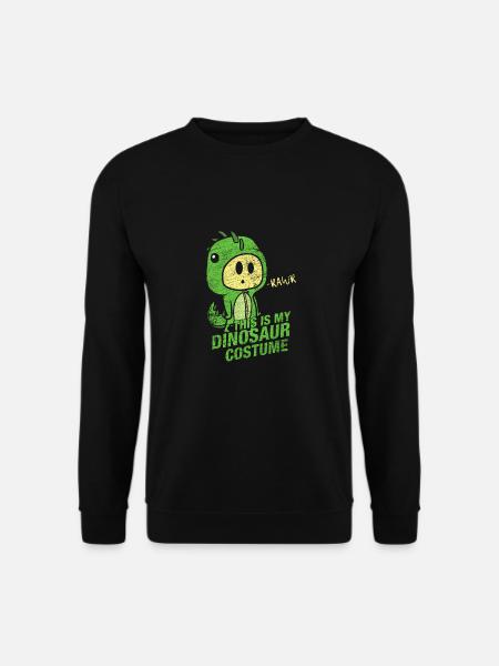 Das ist mein Dinosaurier Kostüm Geschenk Karneval - Unisex Pullover - Schwarz