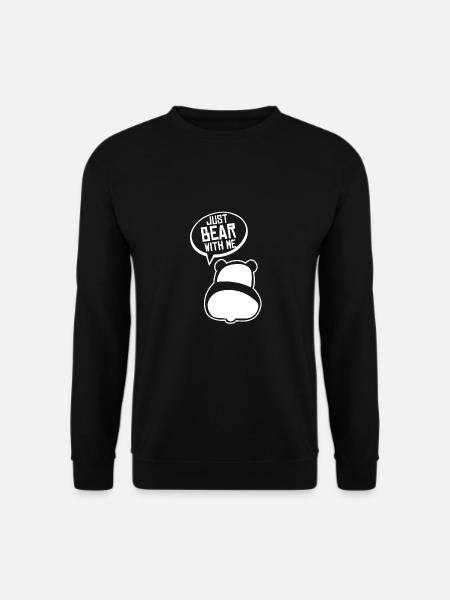 Ours nature animale idée câlin panda - Sweat-shirt Unisexe - noir