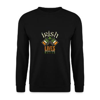 Irlande Cadeau vintage irlandais Patricks Day - Sweat-shirt Unisexe - noir - Devant - Alina (178cm) & Michal (187cm)
