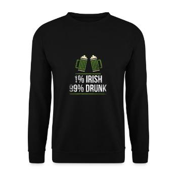 Irish Danish beer fun vintage gift Ireland - Unisex Sweatshirt - black - Front - Alina (178cm) & Michal (187cm)
