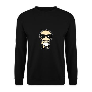 Baby cool newborn baby shower gift - Unisex Sweatshirt - black - Front - Alina (178cm) & Michal (187cm)