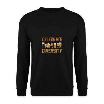 Celebrate diversity fun gift diversity racism - Unisex Sweatshirt - black - Front - Alina (178cm) & Michal (187cm)