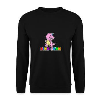 Dinosaures licornes cadeau mignon rétro coloré animal - Sweat-shirt Unisexe - noir - Devant - Alina (178cm) & Michal (187cm)