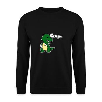 Dino Klopapier lustig Tier Arme Geschenk Dinos - Unisex Pullover - Schwarz - Vorne - Alina (178cm) & Michal (187cm)