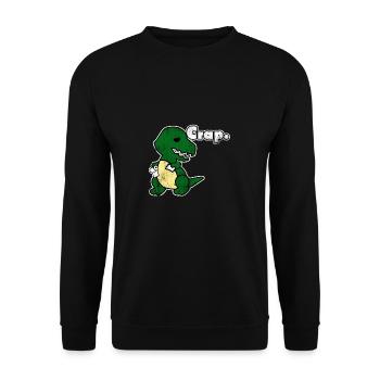 Papier toilette dinosaure sale merde dinos - Sweat-shirt Unisexe - noir - Devant - Alina (178cm) & Michal (187cm)
