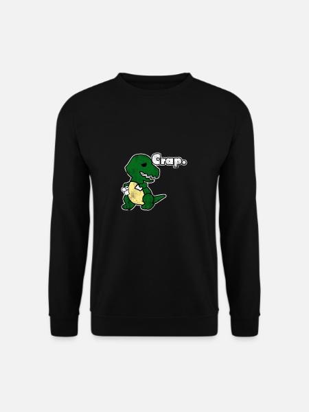 Dinosaur toilet paper dirty crap dinos - Unisex Sweatshirt - black