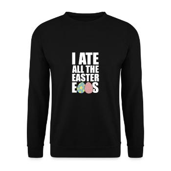 Les oeufs de Pâques mangé de la nourriture de la faim Vacances cadeaux - Sweat-shirt Unisexe - noir - Devant - Alina (178cm) & Michal (187cm)