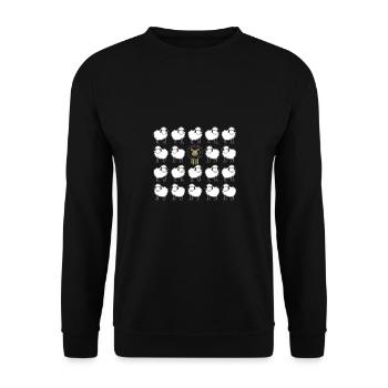 black sheep outsider animal gift family - Unisex Sweatshirt - black - Front - Alina (178cm) & Michal (187cm)