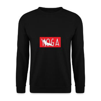 Yoga Pug Dog Gift Namaste Sport Spirit Calm - Unisex Sweatshirt - black - Front - Alina (178cm) & Michal (187cm)