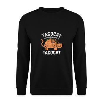 Taco cat cat gift idea vintage paws animal - Unisex Sweatshirt - black - Front - Alina (178cm) & Michal (187cm)