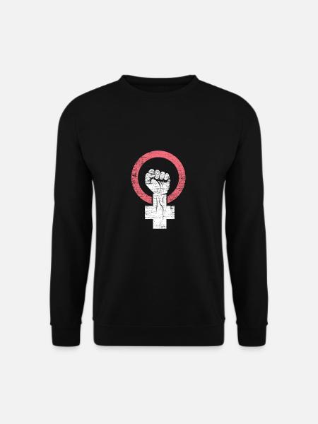 weibliche Revolution vintage Feministin Geschenk - Unisex Pullover - Schwarz