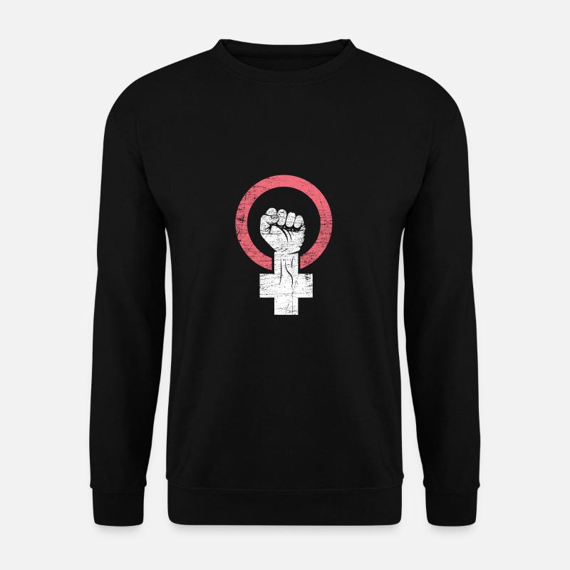 weibliche Revolution vintage Feministin Geschenk - Unisex Pullover - Schwarz