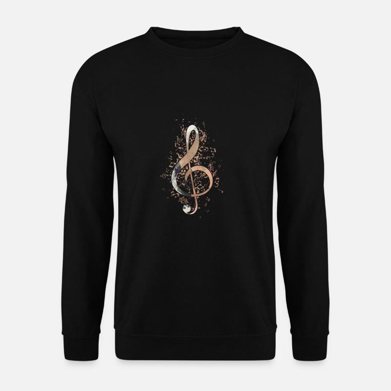 Treble Clef note don d'instruments de musique - Sweat-shirt Unisexe - noir