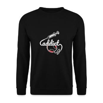 Music craves headphone gift idea - Unisex Sweatshirt - black - Front - Alina (178cm) & Michal (187cm)