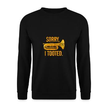 Klang vintage Geschenk Musik Tuba Instrument Note - Unisex Pullover - Schwarz - Vorne - Alina (178cm) & Michal (187cm)