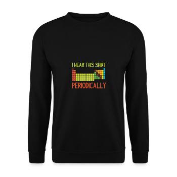 Periodic table nerd math chemistry physics gift - Unisex Sweatshirt - black - Front - Alina (178cm) & Michal (187cm)