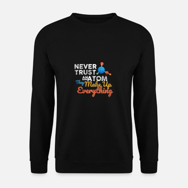 Atom chemistry science nerd math gift - Unisex Sweatshirt - black
