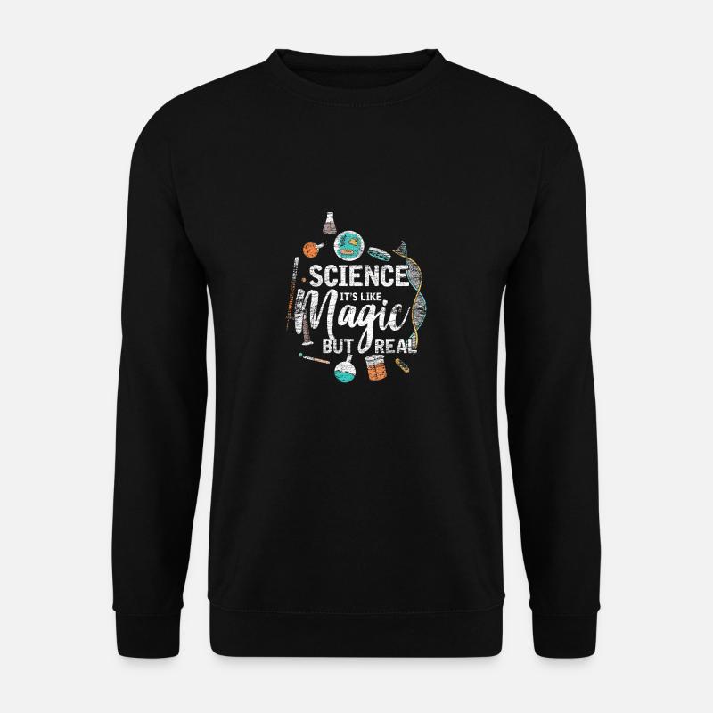 Magie Wissenschaft real Realität Mathe Physik Nerd - Unisex Pullover - Schwarz