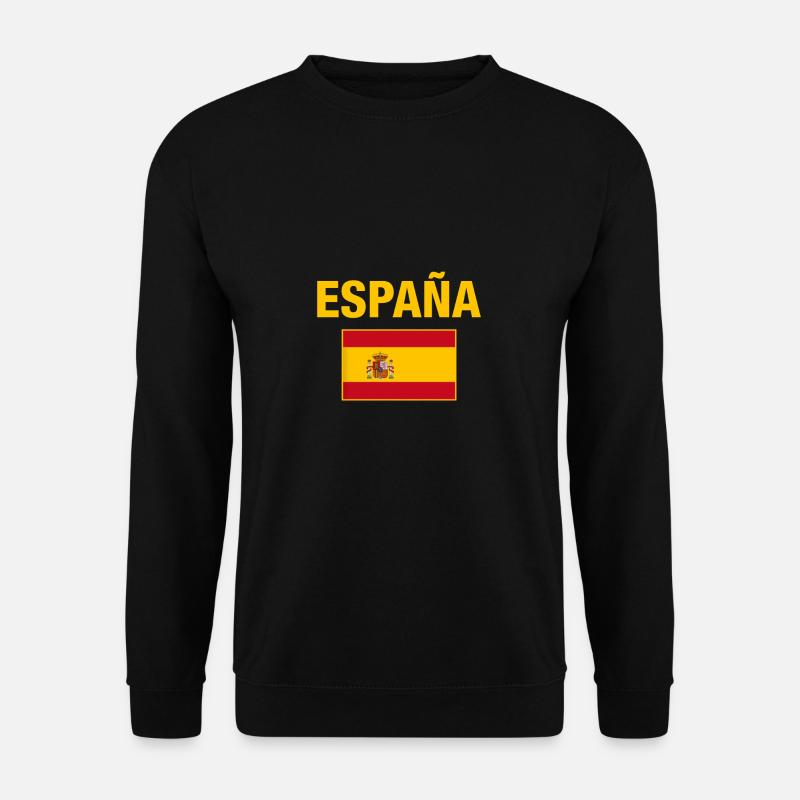 Spanien Espana Spain Flagge rot gelb Geschenk Land - Unisex Pullover - Schwarz