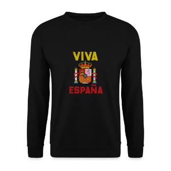 Spanien Sommer Sonne Palme Wappen Geschenk vintage - Unisex Pullover - Schwarz - Vorne - Alina (178cm) & Michal (187cm)