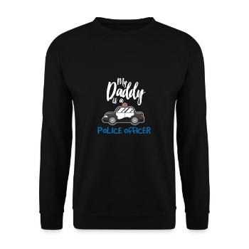 Polizei Polizist Gesellschaft Auto Blaulicht blau - Unisex Pullover - Schwarz - Vorne - Alina (178cm) & Michal (187cm)