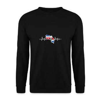 Costa Rica - Unisex Sweatshirt - black - Front - Alina (178cm) & Michal (187cm)