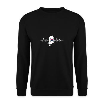 Korea - Unisex Sweatshirt - black - Front - Alina (178cm) & Michal (187cm)