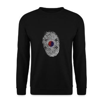 Korea - Unisex Sweatshirt - black - Front - Alina (178cm) & Michal (187cm)