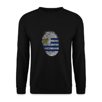 Uruguay - Unisex Pullover - Schwarz - Vorne - Alina (178cm) & Michal (187cm)