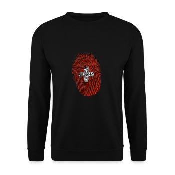 Schweiz - Unisex Pullover - Schwarz - Vorne - Alina (178cm) & Michal (187cm)