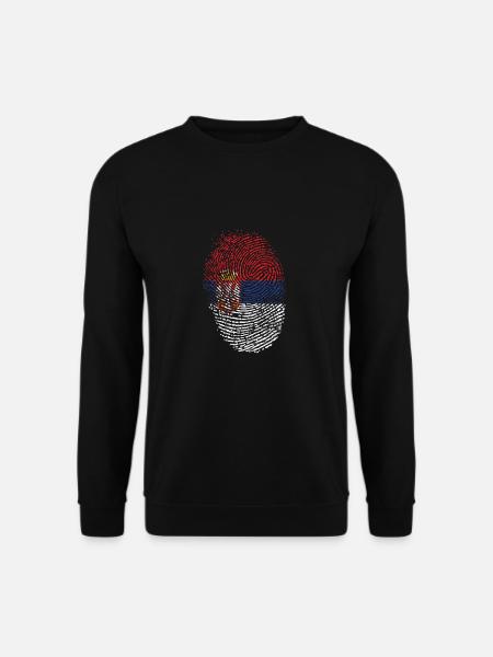 Serbien Flagge - Unisex Pullover - Schwarz