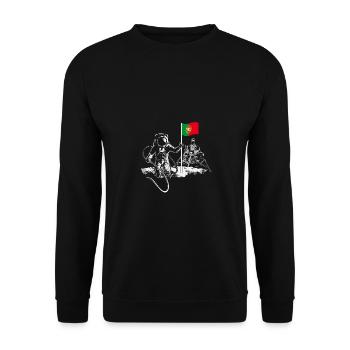 Portugal - Unisex Pullover - Schwarz - Vorne - Alina (178cm) & Michal (187cm)