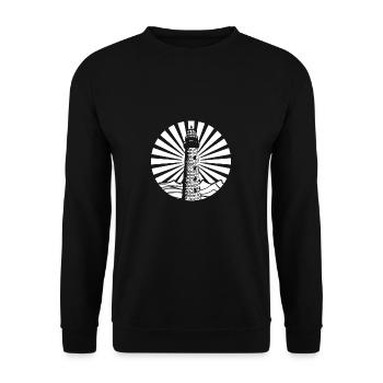 rayons Phare du Nord cadeau de plage de la mer - Sweat-shirt Unisexe - noir - Devant - Alina (178cm) & Michal (187cm)