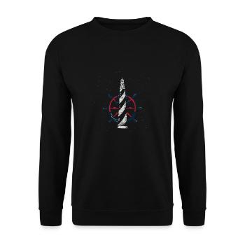 Phare mer cadeau eau étoile vintage amusement - Sweat-shirt Unisexe - noir - Devant - Alina (178cm) & Michal (187cm)