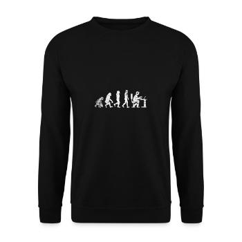 Évolution gamer vintage gamble nerd jeux amusant - Sweat-shirt Unisexe - noir - Devant - Alina (178cm) & Michal (187cm)