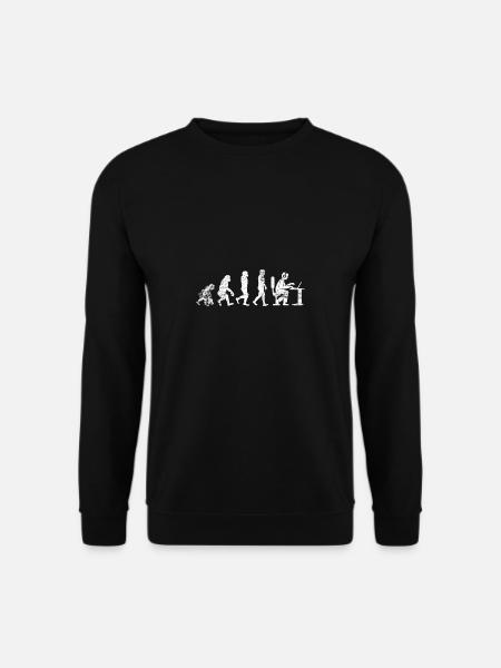 Evolution Gamer vintage zocken Nerd Spiele Spaß - Unisex Pullover - Schwarz