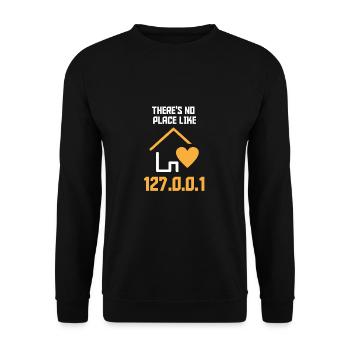 Nerd internet wifi gamble chop gift heart - Unisex Sweatshirt - black - Front - Alina (178cm) & Michal (187cm)