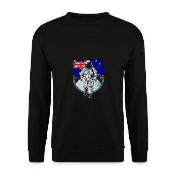 drapeau Australie dans l'espace des astronautes cadeau - Sweat-shirt Unisexe - noir - Devant - Alina (178cm) & Michal (187cm)