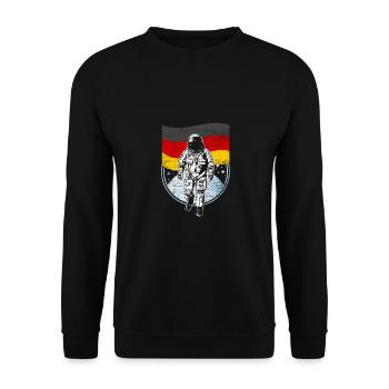 Allemagne drapeau dans l'espace des astronautes Lune - Sweat-shirt Unisexe - noir - Devant - Alina (178cm) & Michal (187cm)