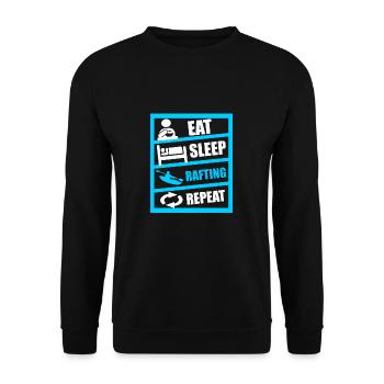 Boating Water sports rafting - Unisex Sweatshirt - black - Front - Alina (178cm) & Michal (187cm)