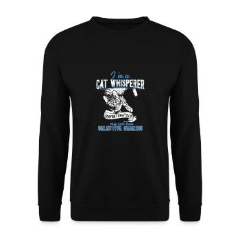 Chats cadeau chat chat dame animal amusement - Sweat-shirt Unisexe - noir - Devant - Alina (178cm) & Michal (187cm)