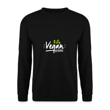 Vegan 100% naturel viande animale cadeau végétarien - Sweat-shirt Unisexe - noir - Devant - Alina (178cm) & Michal (187cm)