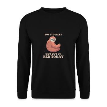 Sloth Student Sleep Sleep Lazy Gift Idea - Unisex Sweatshirt - black - Front - Alina (178cm) & Michal (187cm)