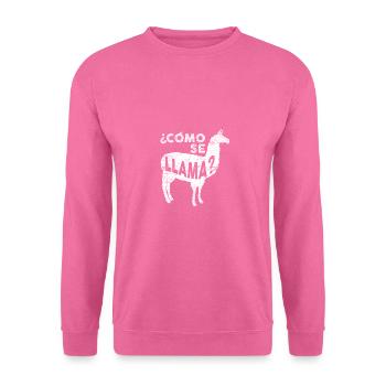 Lama Tier spucken spanisch Geschenk Zoo Alpaka - Unisex Pullover - Pink - Vorne