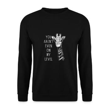 Giraffe vintage gift animal large neck - Unisex Sweatshirt - black - Front - Alina (178cm) & Michal (187cm)