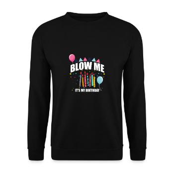 Geburtstag Birthday Geschenk Party Ballons - Unisex Pullover - Schwarz - Vorne - Alina (178cm) & Michal (187cm)