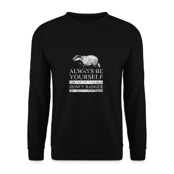Blaireau miel blaireau cadeau animal vintage nature - Sweat-shirt Unisexe - noir - Devant - Alina (178cm) & Michal (187cm)
