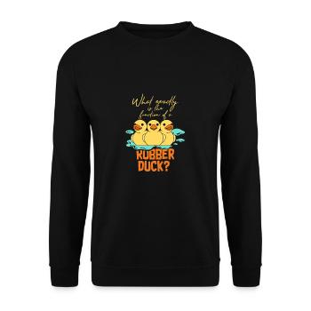 Canard Becet animal animal bec cadeau mer - Sweat-shirt Unisexe - noir - Devant - Alina (178cm) & Michal (187cm)