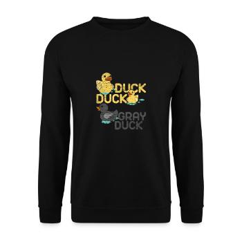 Canard canard ornithorynque animal vintage cadeau - Sweat-shirt Unisexe - noir - Devant - Alina (178cm) & Michal (187cm)